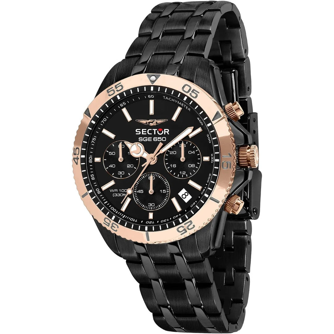 Sector SGE 650 Black Chronograph Watch