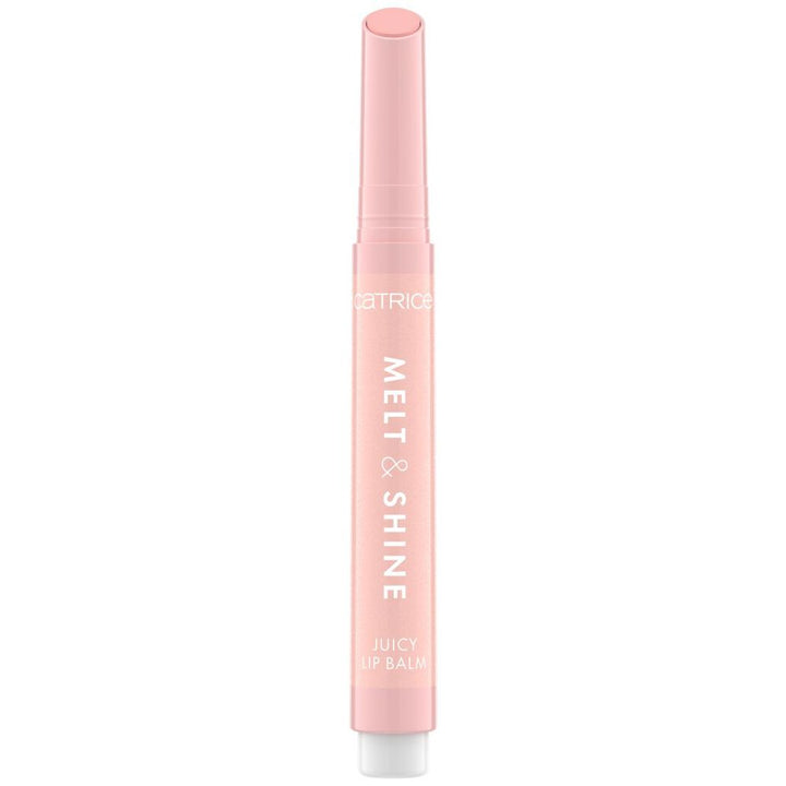 Slim click‑pen lip balm with soft pink glossy finish, 1.3 g