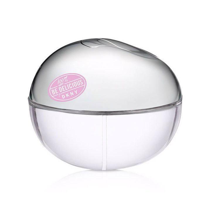 Clear glass perfume bottle with purple accent, 30 ml, floral woody fragrance