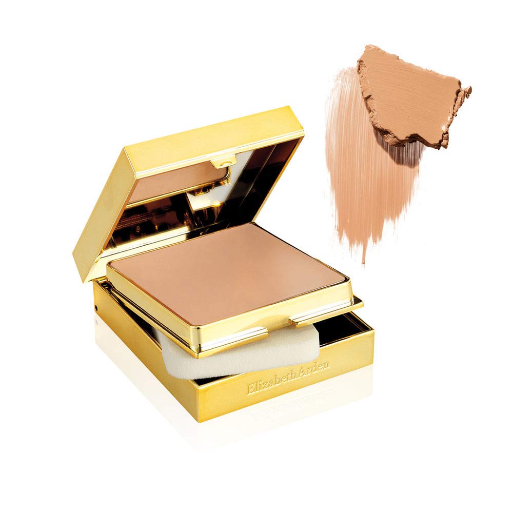 Cream compact foundation in shade 03 Perfect Beige with mirror and sponge compartment