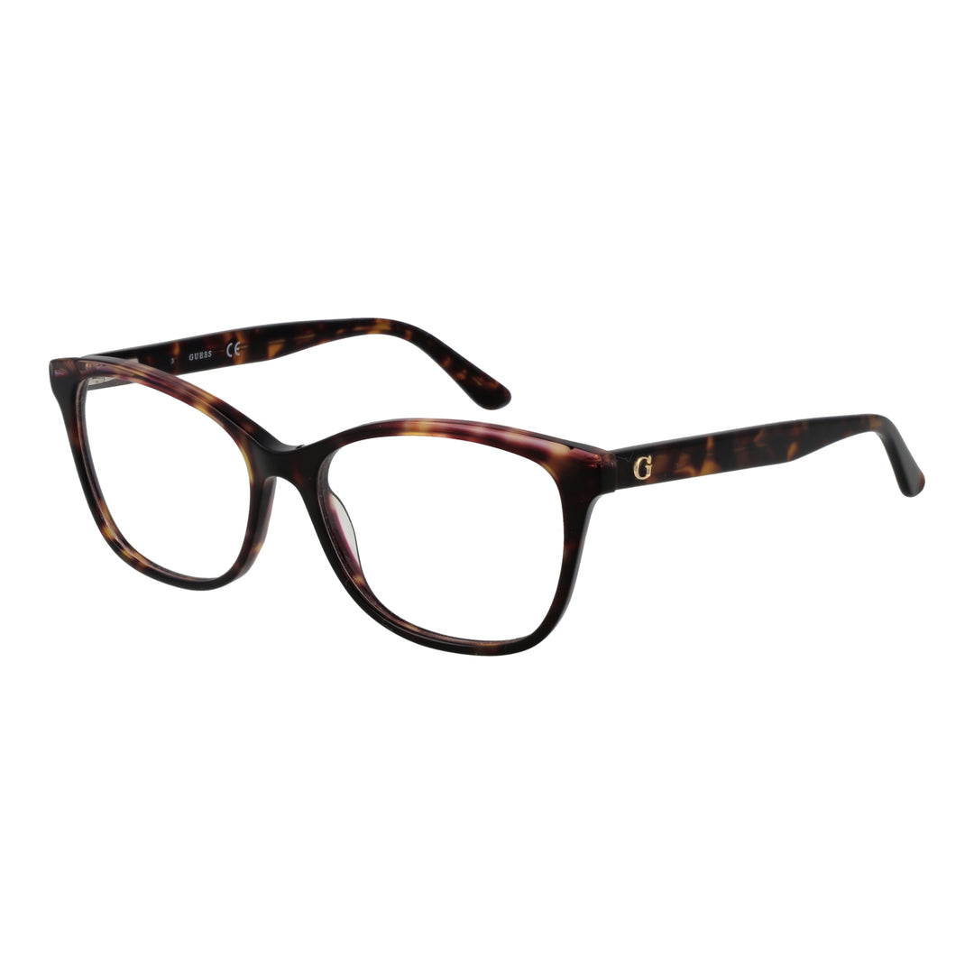 Tortoise shell rectangular full-rim eyeglasses with gold &