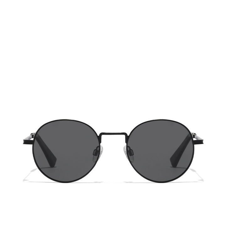 Gold round metal sunglasses with deep green polarised lenses, unisex style