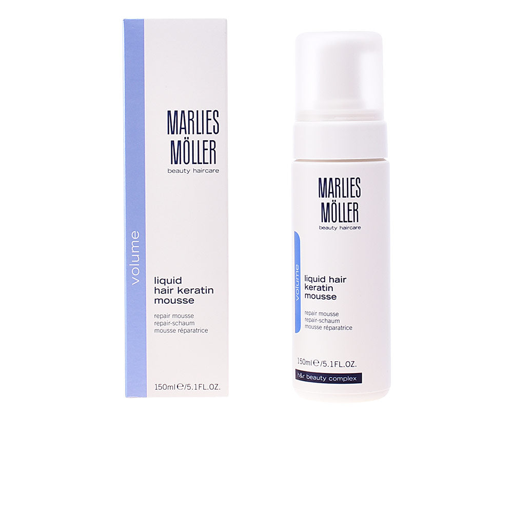 150 ml bottle of Liquid Keratin Hair Mousse, lightweight foam for all hair types