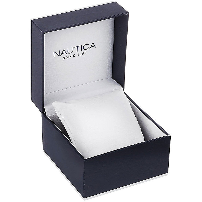 Nautica Chronograph Watch in Silver & Black