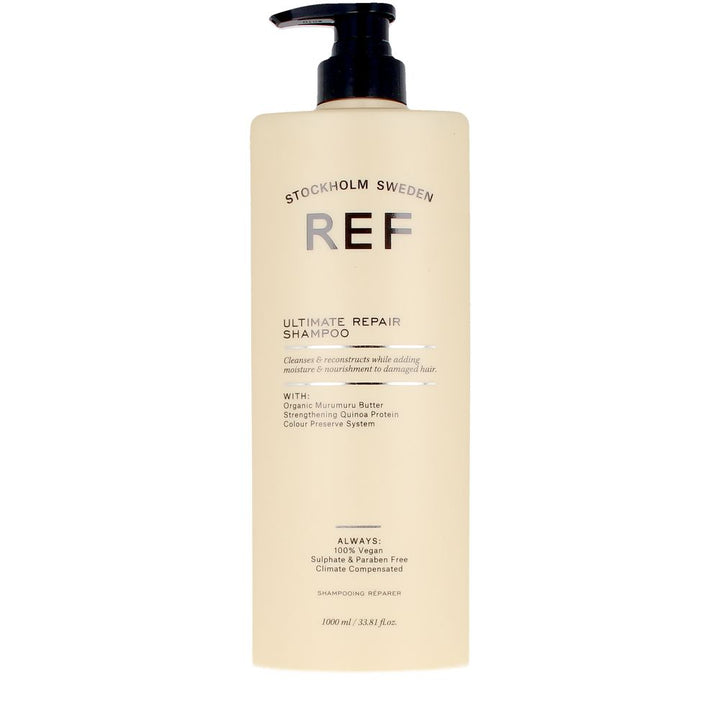1000 ml bottle of sulphate-free repairing shampoo for dry, damaged hair