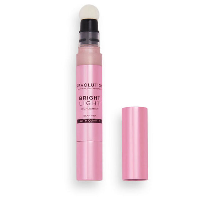 3 ml quartz-infused liquid highlighter in deep bronze, sponge applicator visible